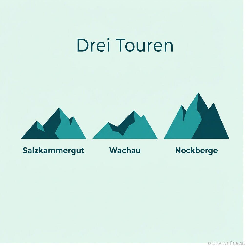 Infografik: Drei Gravel-Touren in Österreich im Vergleich